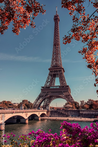 Fototapeta Naklejka Na Ścianę i Meble -  eautiful day on the Eiffel Tower in Paris