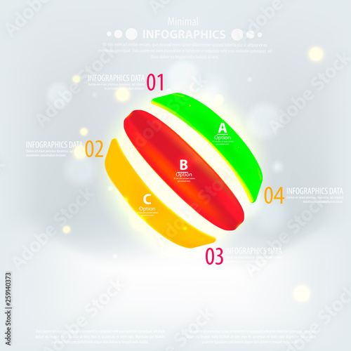 Abstract business geometrical design with circles. photo