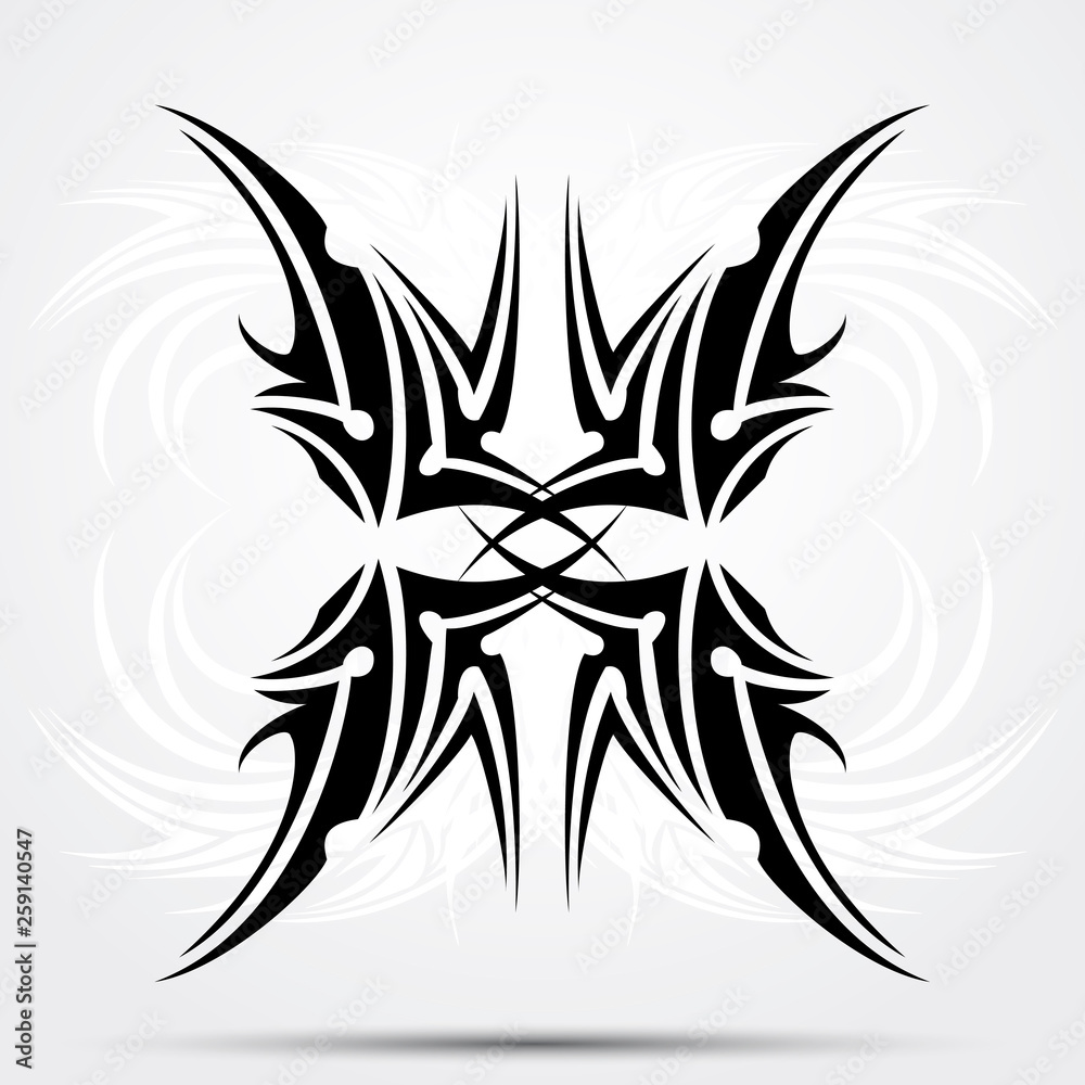 Tribal tattoo. Vector illustration Tribal tattoo. Vector illustration