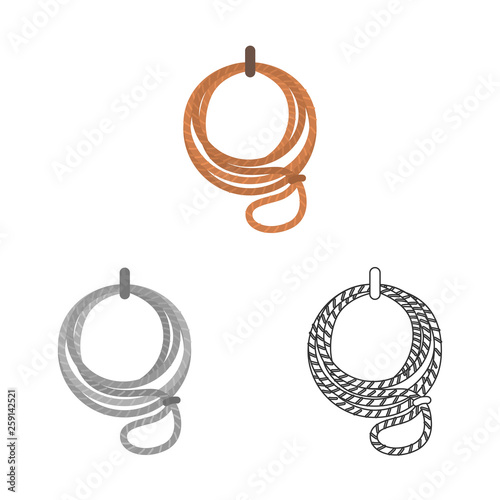 Wild West lasso vector icon