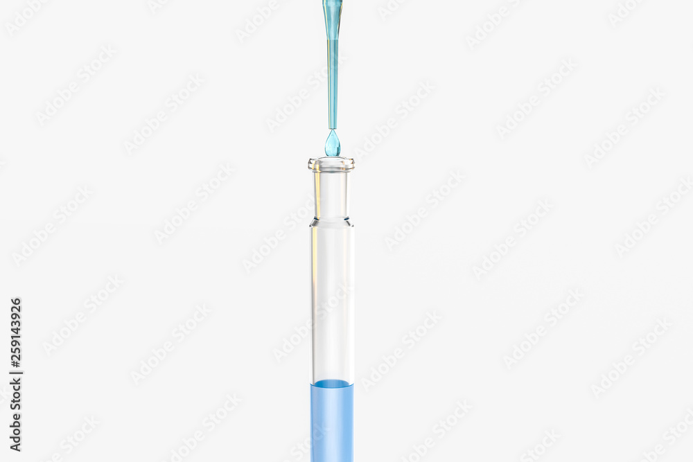 3d rendering, Chemical vessels in the laboratory