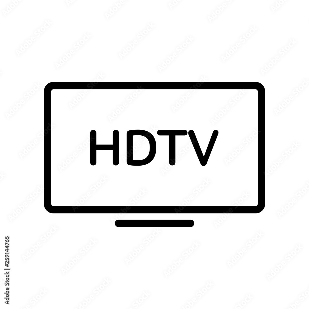 TV set icon. HD IPTV UHD Internet Protocol TV symbol TV set icon. HD IPTV UHD Internet Protocol TV symbol