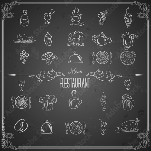 Restaurant menu design elements