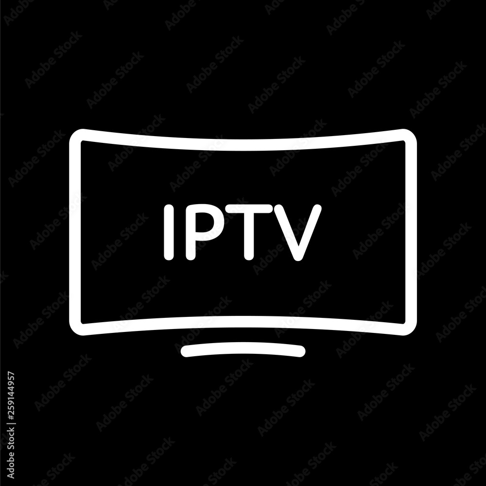 TV set icon. HD IPTV UHD Internet Protocol TV symbol vector de Stock |  Adobe Stock