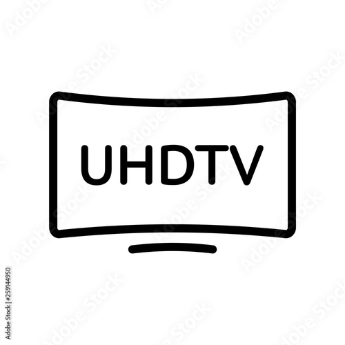TV set icon. HD IPTV UHD Internet Protocol TV symbol
