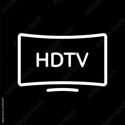 TV set icon. HD IPTV UHD Internet Protocol TV symbol