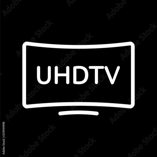 TV set icon. HD IPTV UHD Internet Protocol TV symbol