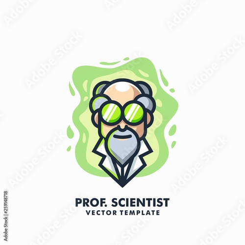 Professor Illustration Vector Design Template