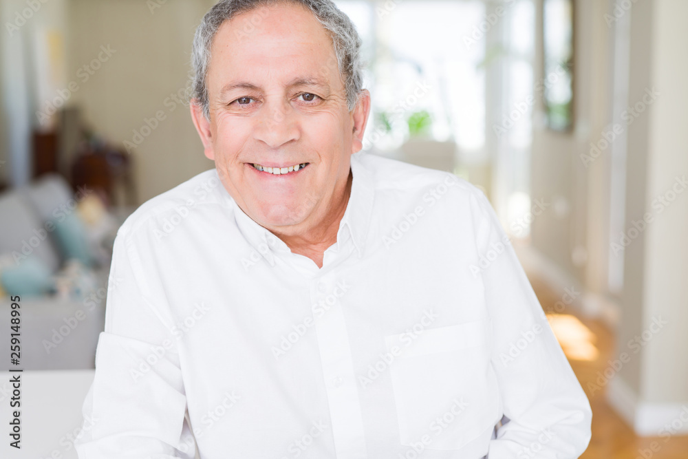 Obraz premium Handsome senior man smiling confident