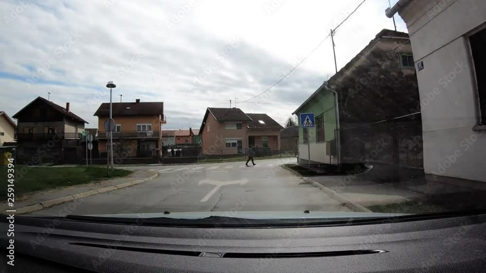947-06 Car Ride Dashboard Center View Sharp Right Corner Loop 947-06 Car Ride Dashboard Center View Sharp Right Corner Loop