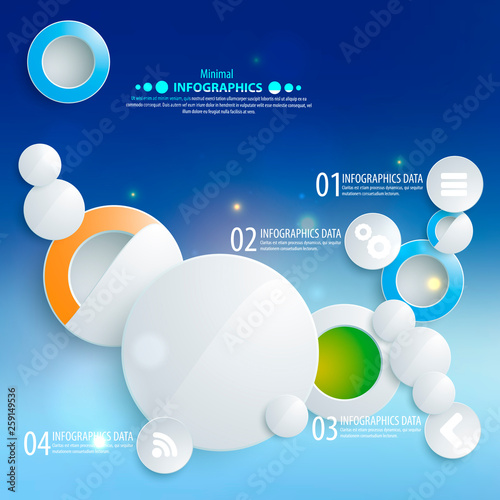 Abstract business geometrical design with circles