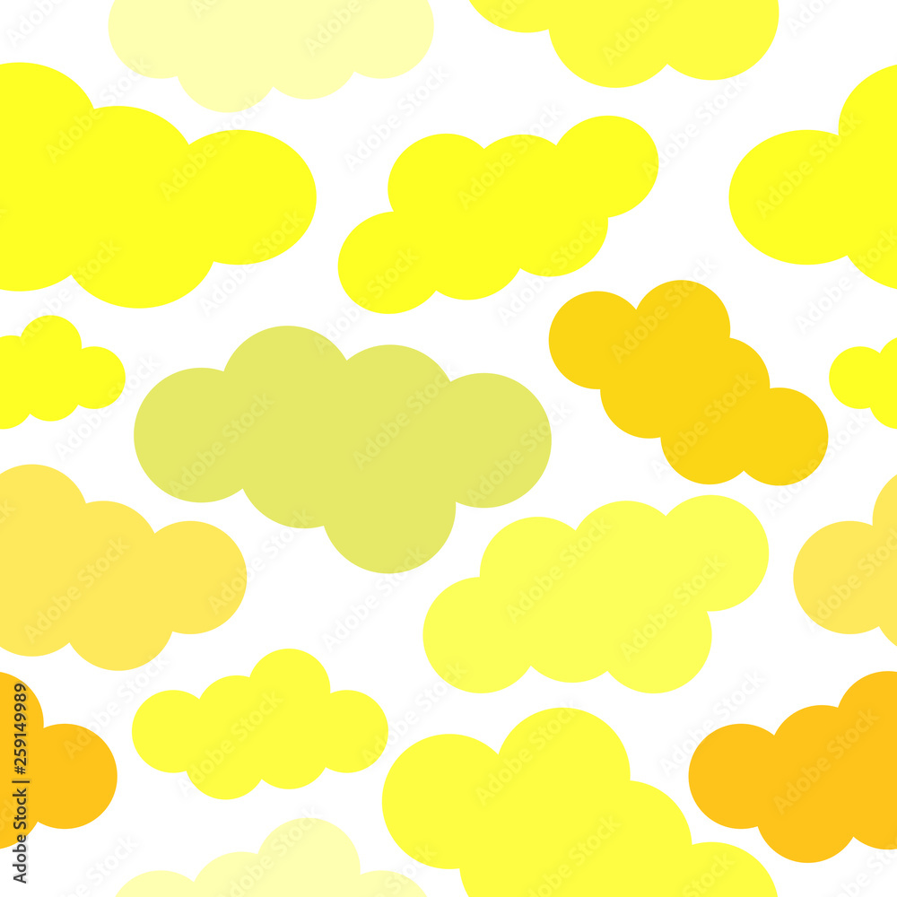 Abstract pattern. Seamless vector pattern yellow clouds on a transparent background Abstract pattern. Seamless vector pattern yellow clouds on a transparent background