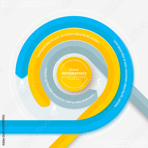 Modern circular scheme of info-graphics. Use for the press, bulekt, web-design.
