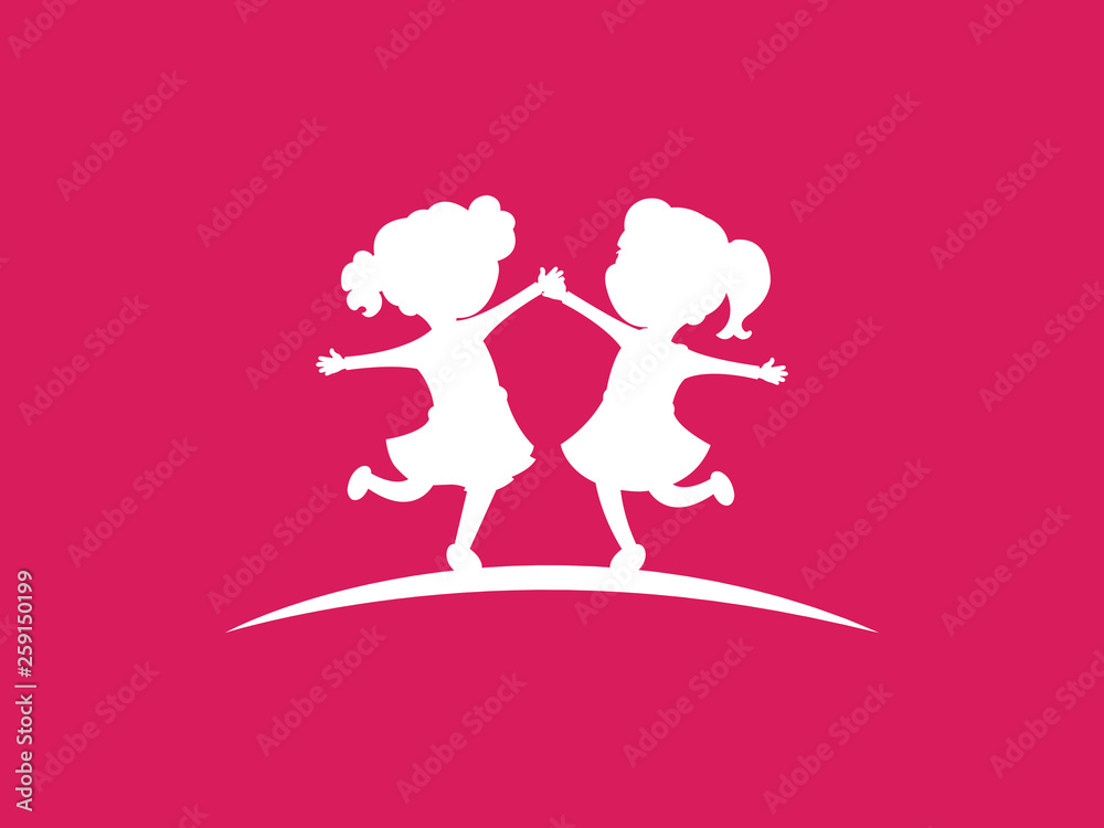 Girl drawing vector illustration on white background Girl drawing vector illustration on white background