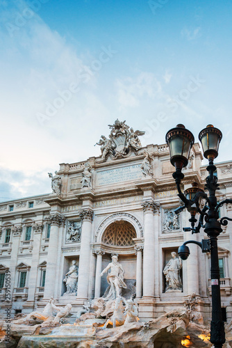 ROME, ITALY - January 17, 2019: Trevi Fountain is a fountain in the Trevi district in Rome, Italy