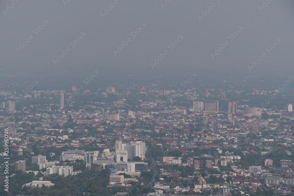 air pollution over Changmai province, Thailand, PM2.5, April 2019