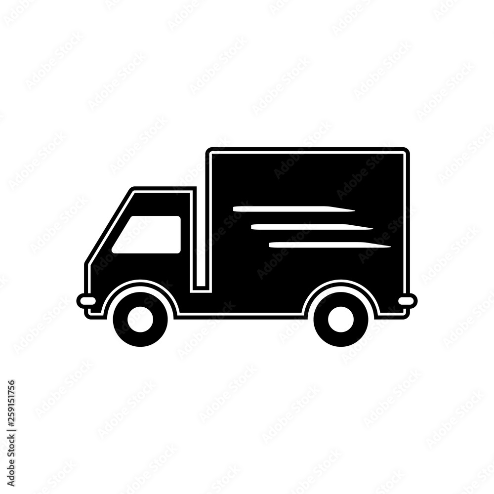 Delivery van or truck icon.   Van Delivery or truck service car icon. Shippin service, Van or Truck.