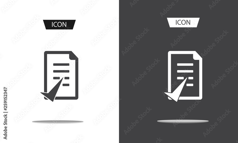 Text file Check File document icon vector isolated on white background. Text file Check File document icon vector isolated on white background.