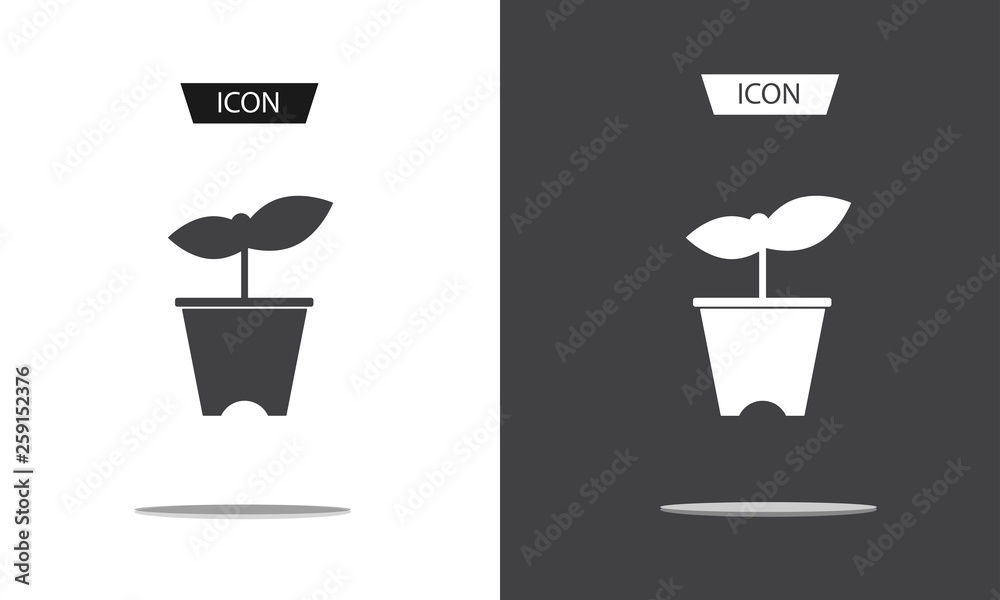 Flower in pot icon vector isolated on white background. Flower in pot icon vector isolated on white background.