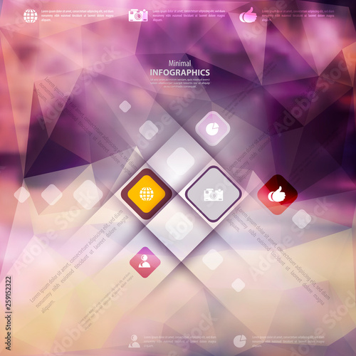 Modern info-graphic template with icons for business design.