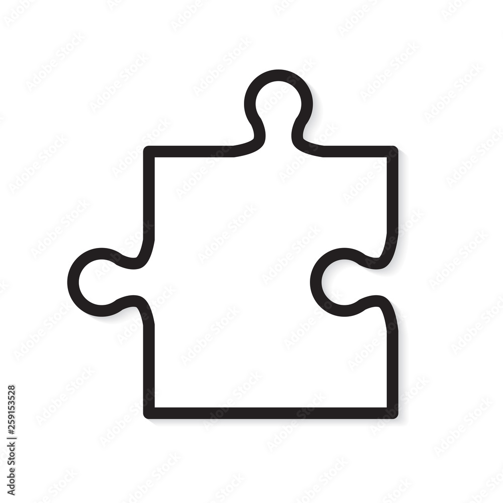 one puzzle piece icon- vector illustration one puzzle piece icon- vector illustration