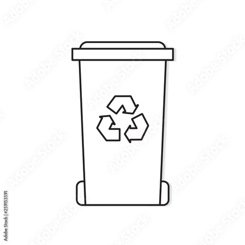 recycle bin icon- vector illustration