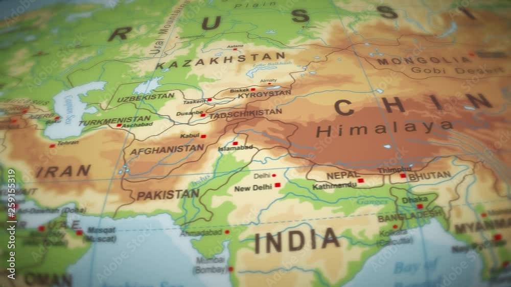 Geography World Map Flight Over Background/ 4k animation of a world map travel background flight over with ocean, countries and cities names Geography World Map Flight Over Background/ 4k animation of a world map travel background flight over with ocean, countries and cities names