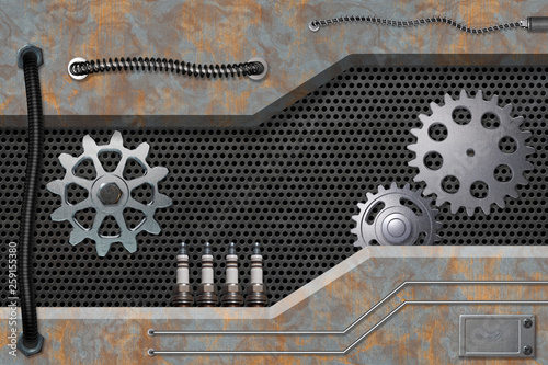 Abstract Metal textured Ind...