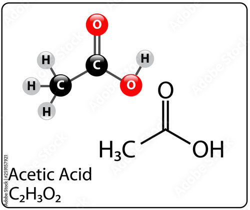 acetic acid Molecule Structure photo
