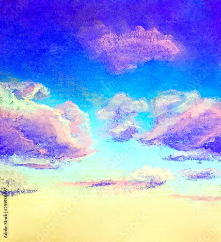 Fototapeta Naklejka Na Ścianę i Meble -  soft patel clouds background 
