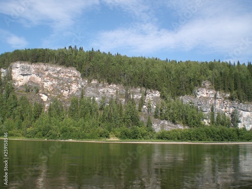 landscape with lake and trees