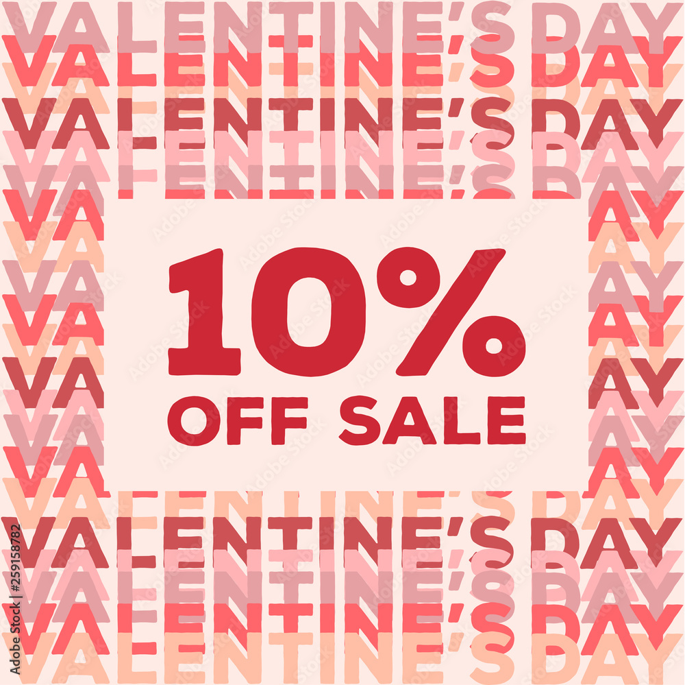 Valentines day 10% off sale
