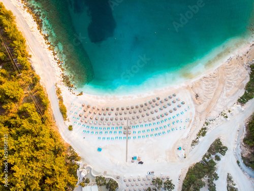 Morning at Thasos Porto Vathy white sand beach in Greece © Calin Stan