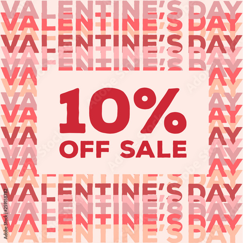 Obraz na płótnie Valentines day 10% off sale w salonie