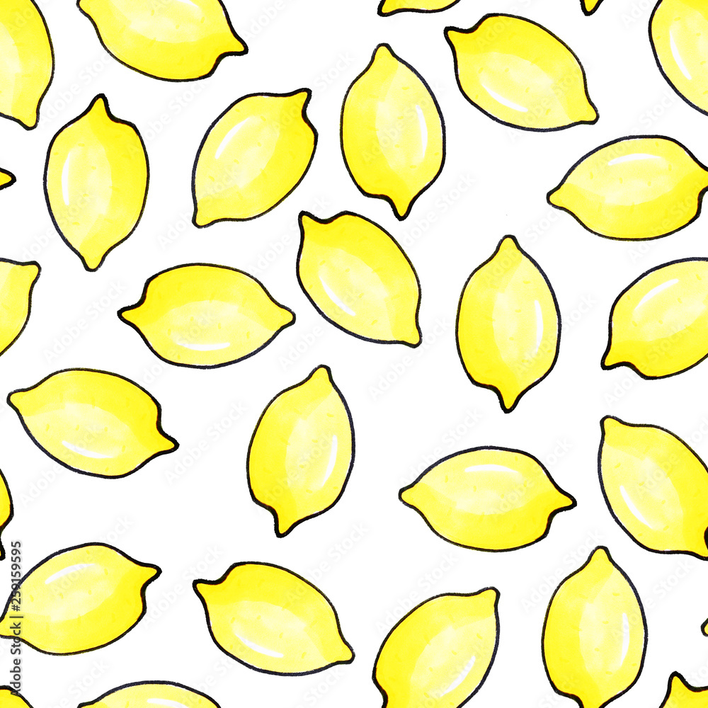Fruits seamless pattern. Juicy summer fruits. Lemon pattern. Print for fabric and other surfaces. Fruits seamless pattern. Juicy summer fruits. Lemon pattern. Print for fabric and other surfaces.