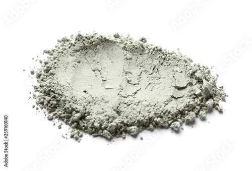 Cosmetic clay on white background photo