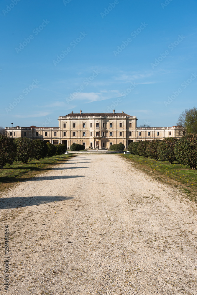 SANTA MARIA DI SALA, IT - March 30, 2019: View of Villa Farsetti in Santa Maria di Sala near Venice Italy