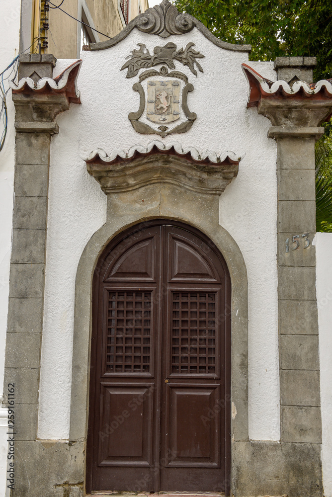 Colonial door at Olinda, Brazil