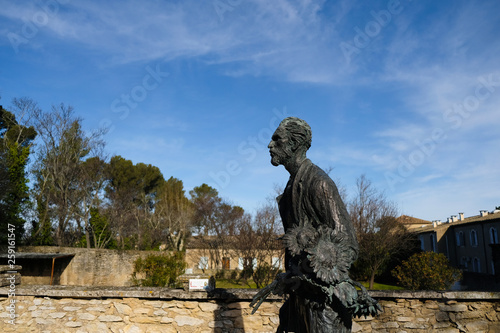 Documentary image. Saint Remy De Provence, France. February 08.2019. Monument of Vincent van Gogh in the psychiatric center at Monastery Saint-Paul-de Mausole. photo