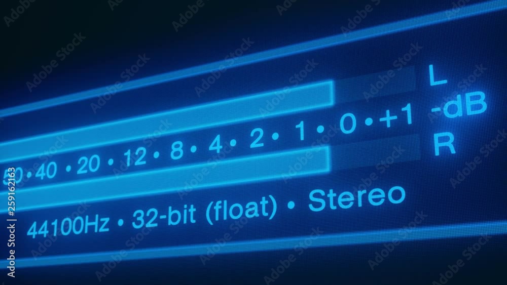 Video animation of an audio spectrum - motion background - seamless loop