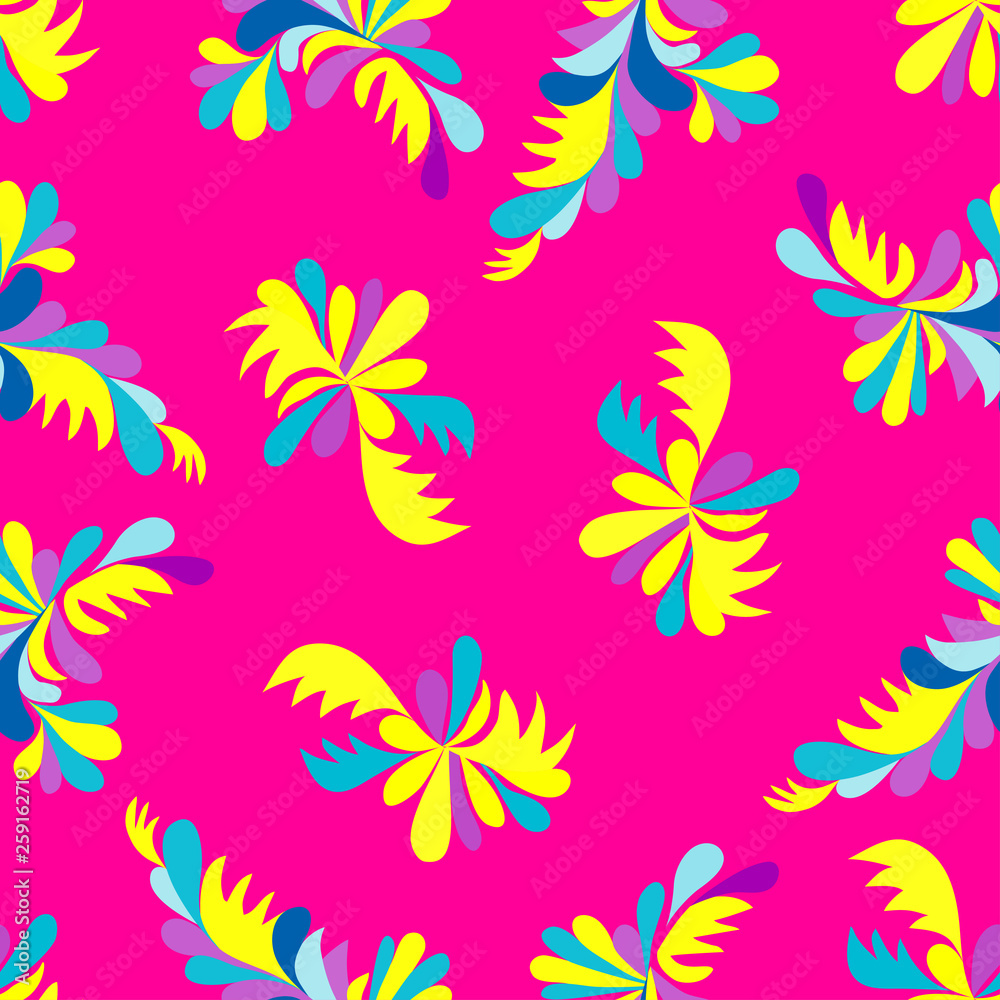 flowers abstract seamless pattern for your design