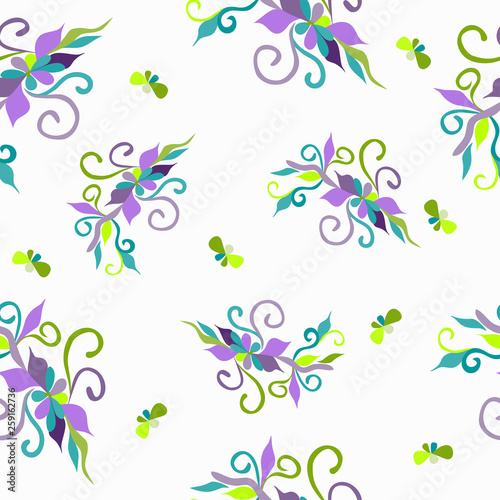 flowers abstract seamless pattern for your design