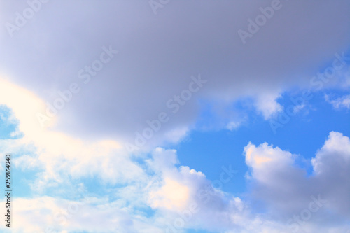 Cumulus clouds. Thunderclouds. Background. Landscape.