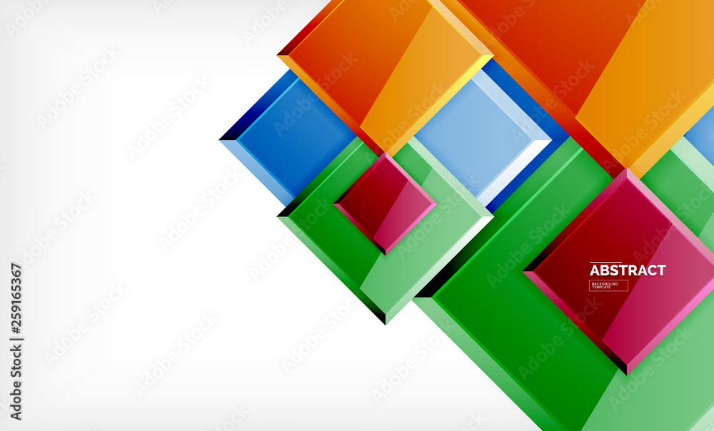 Square geometrical background Square geometrical background