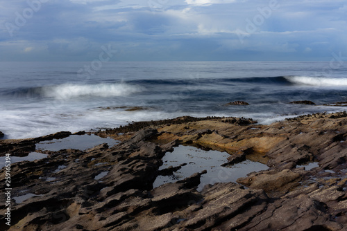 rock coast of the sea