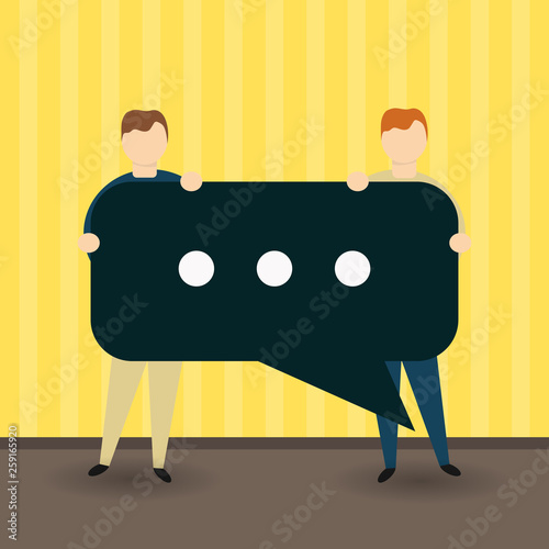 two man take thinking cloud