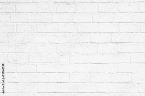 white paint brick wall for background texture design purpose