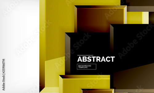 Geometric abstract background, modern square design