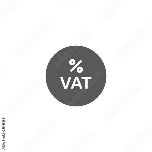 Tax or vat form icon isolated on white background