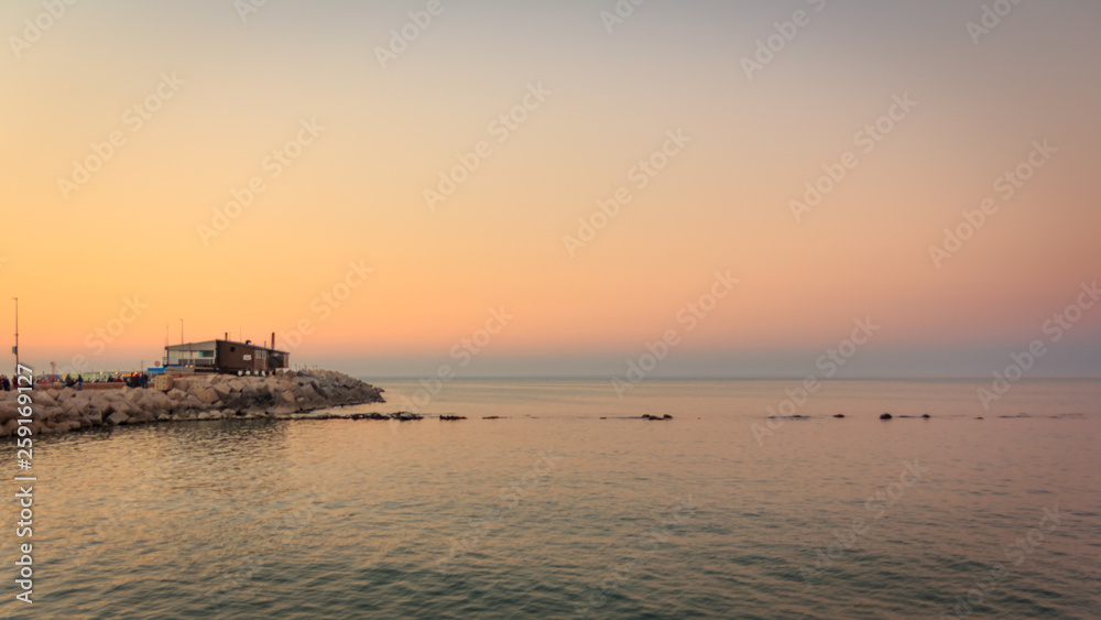 Fototapeta premium Seascape Sunset dusk colors